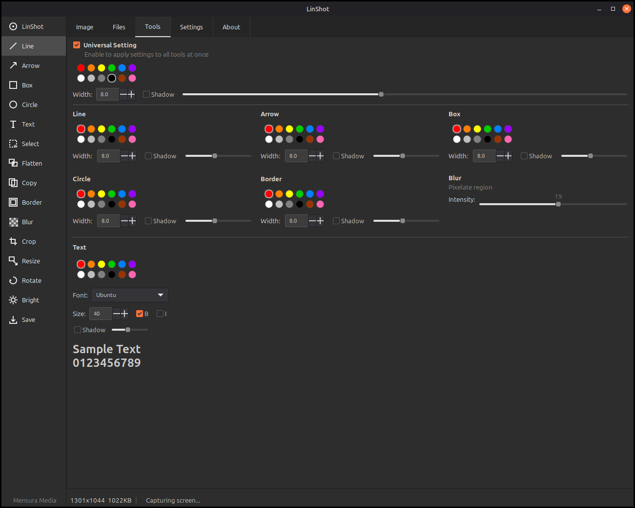 Linux Screen Shot Tool screenshot